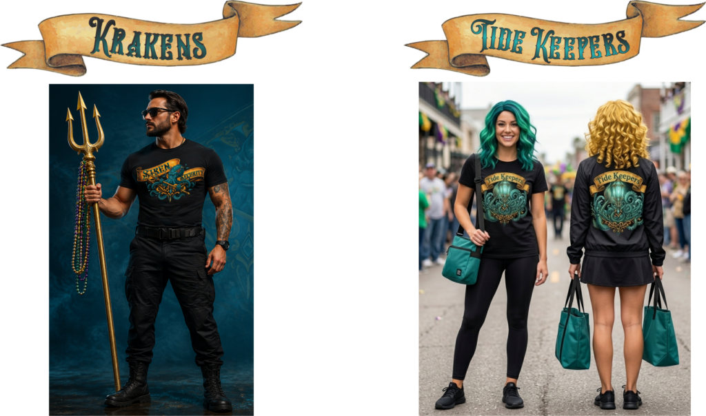 krakens&tide keeper outfits